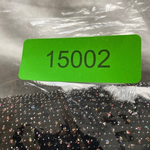 Suzy Shier Y2K Black Rainbow Sparkle Sleeveless Midi Dress Large‎ Draped Front - Picture 15 of 15